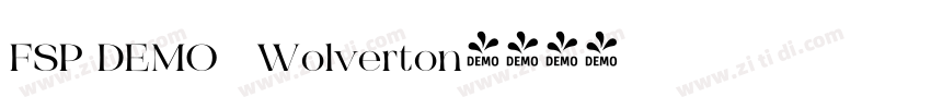 FSP DEMO   Wolverton字体转换